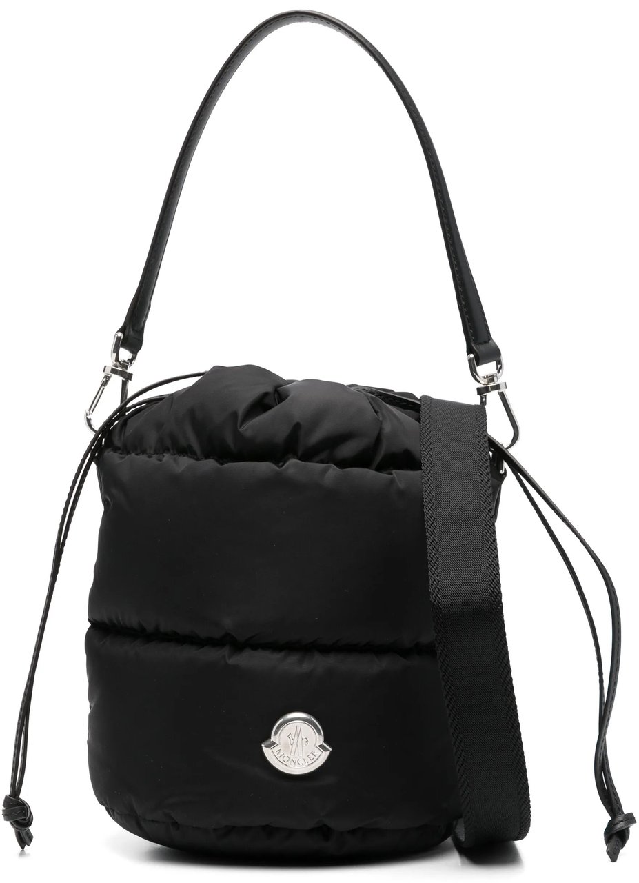 Moncler Black Caradoc Quilted Bucket Bag Zwart