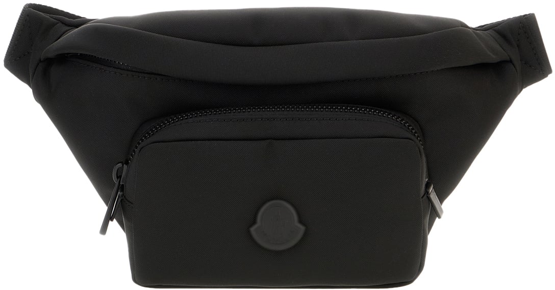 Moncler Moncler Black canvas Durance belt bag Zwart