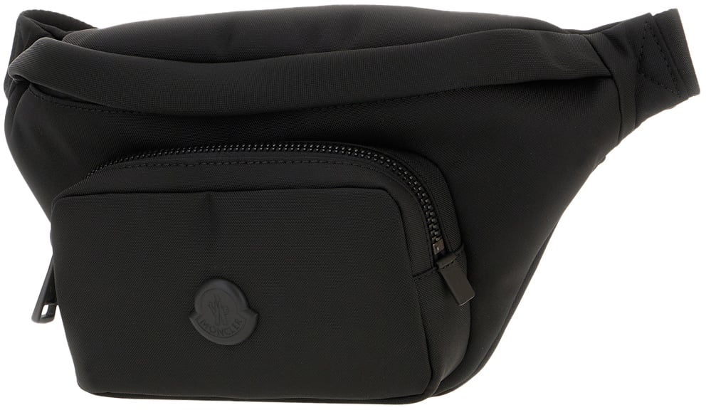 Moncler Moncler Black canvas Durance belt bag Zwart