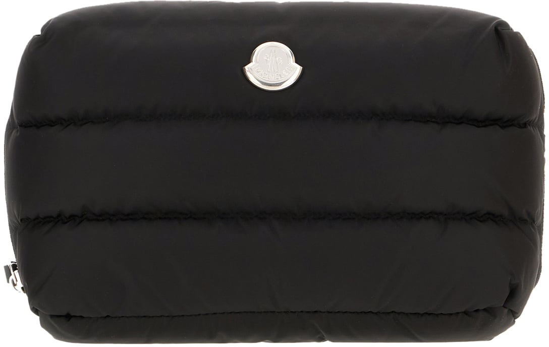 Moncler Moncler Black nylon beauty-case Zwart