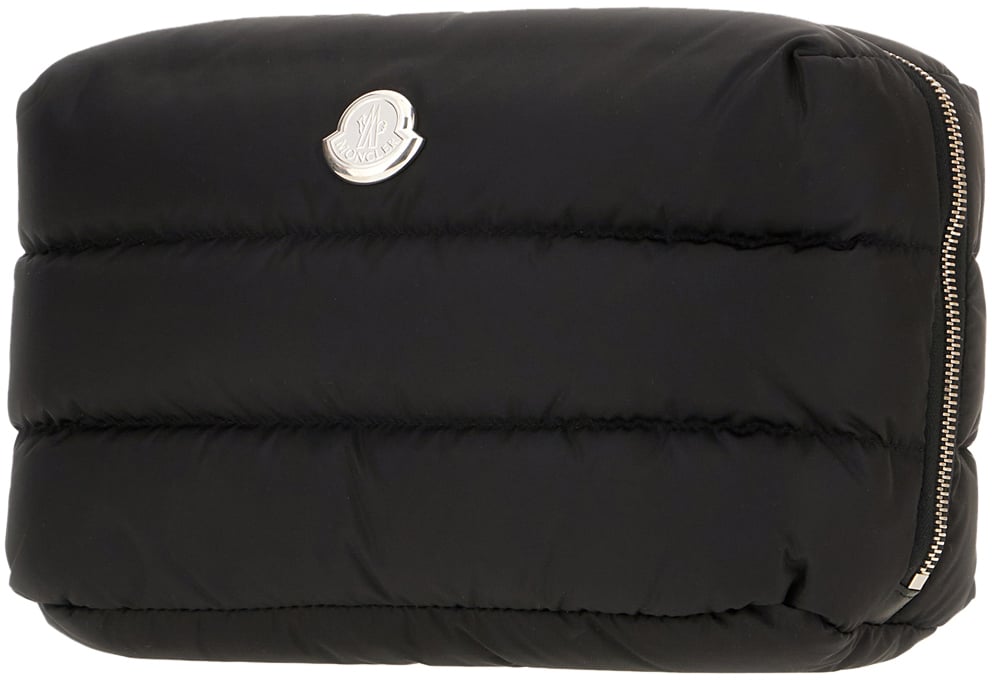 Moncler Moncler Black nylon beauty-case Zwart