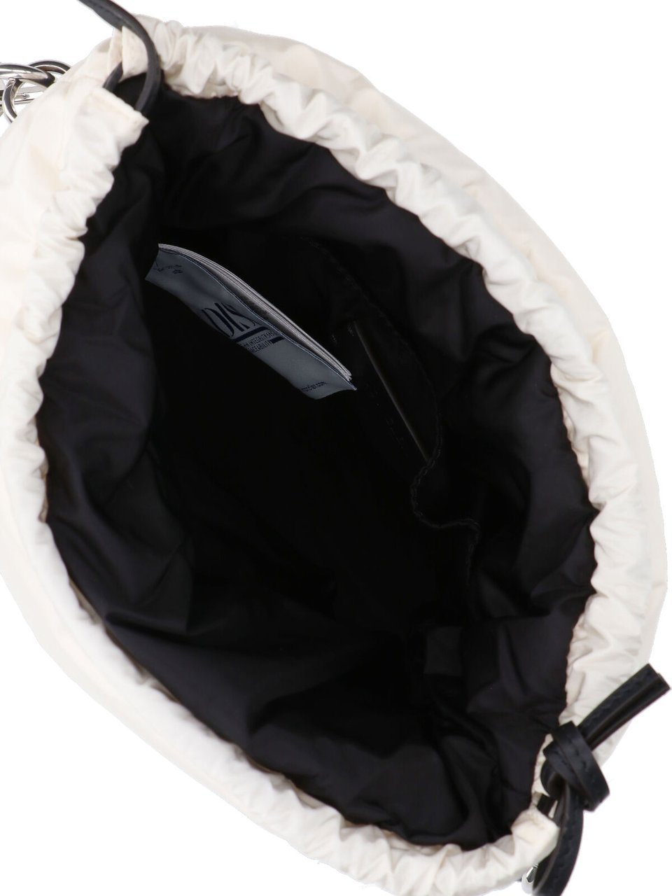 Moncler White Caradoc Quilted Nylon Bucket Bag Wit