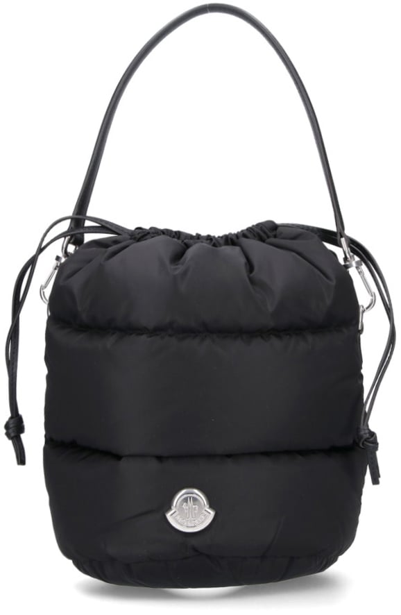 Moncler Black Caradoc Quilted Nylon Bucket Bag Zwart