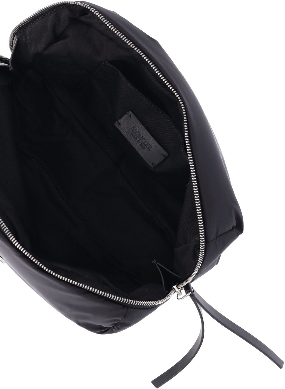 Moncler Black Caradoc Quilted Padded Pouch Zwart