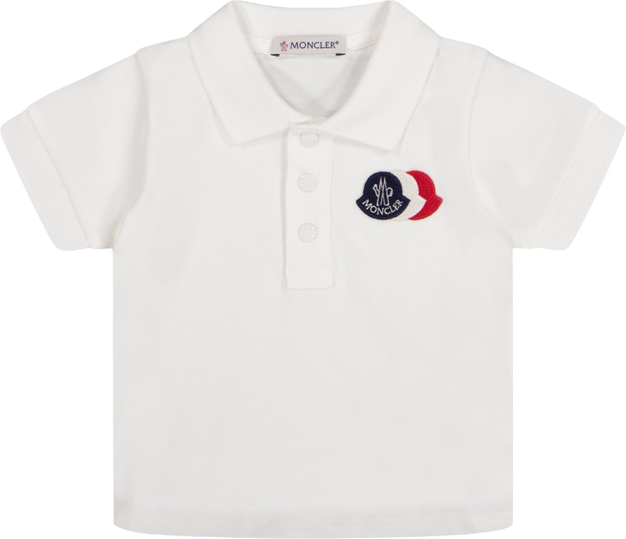Moncler Baby Jongens Polo In Wit Wit