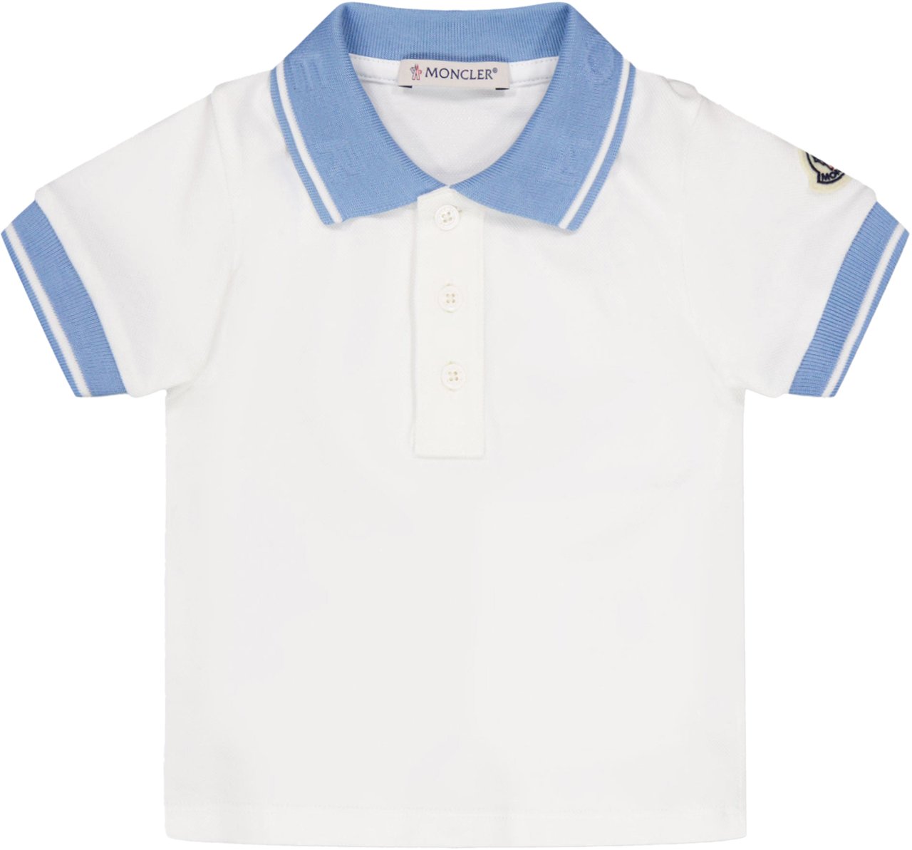 Moncler Moncler Baby Jongens Polo In Wit Wit