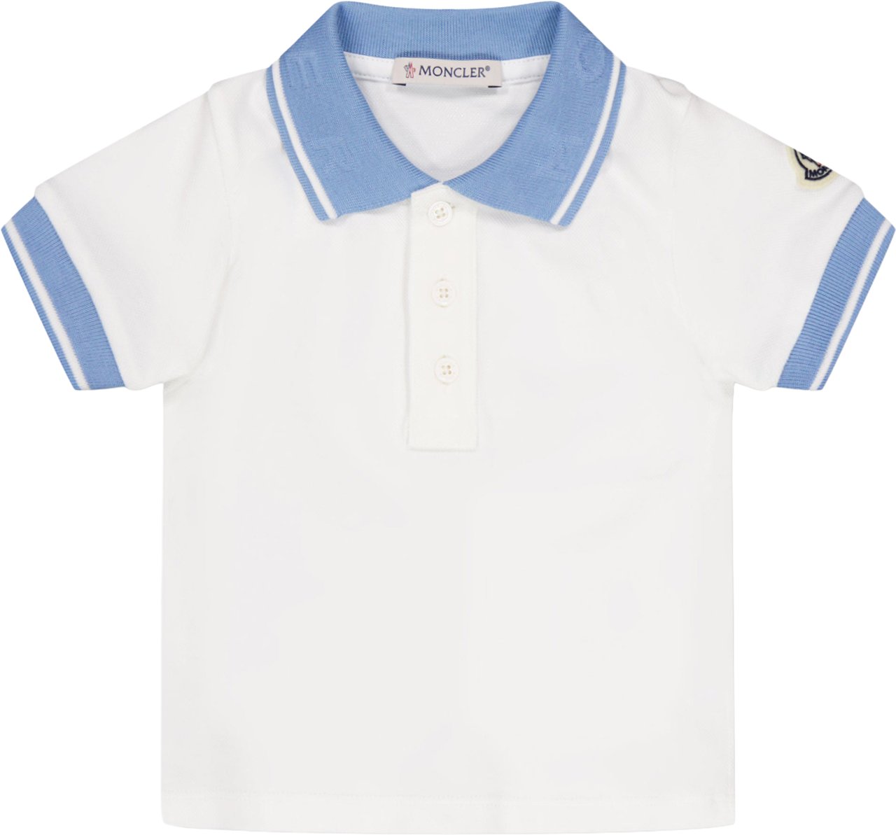 Moncler Baby Jongens Polo In Wit Wit
