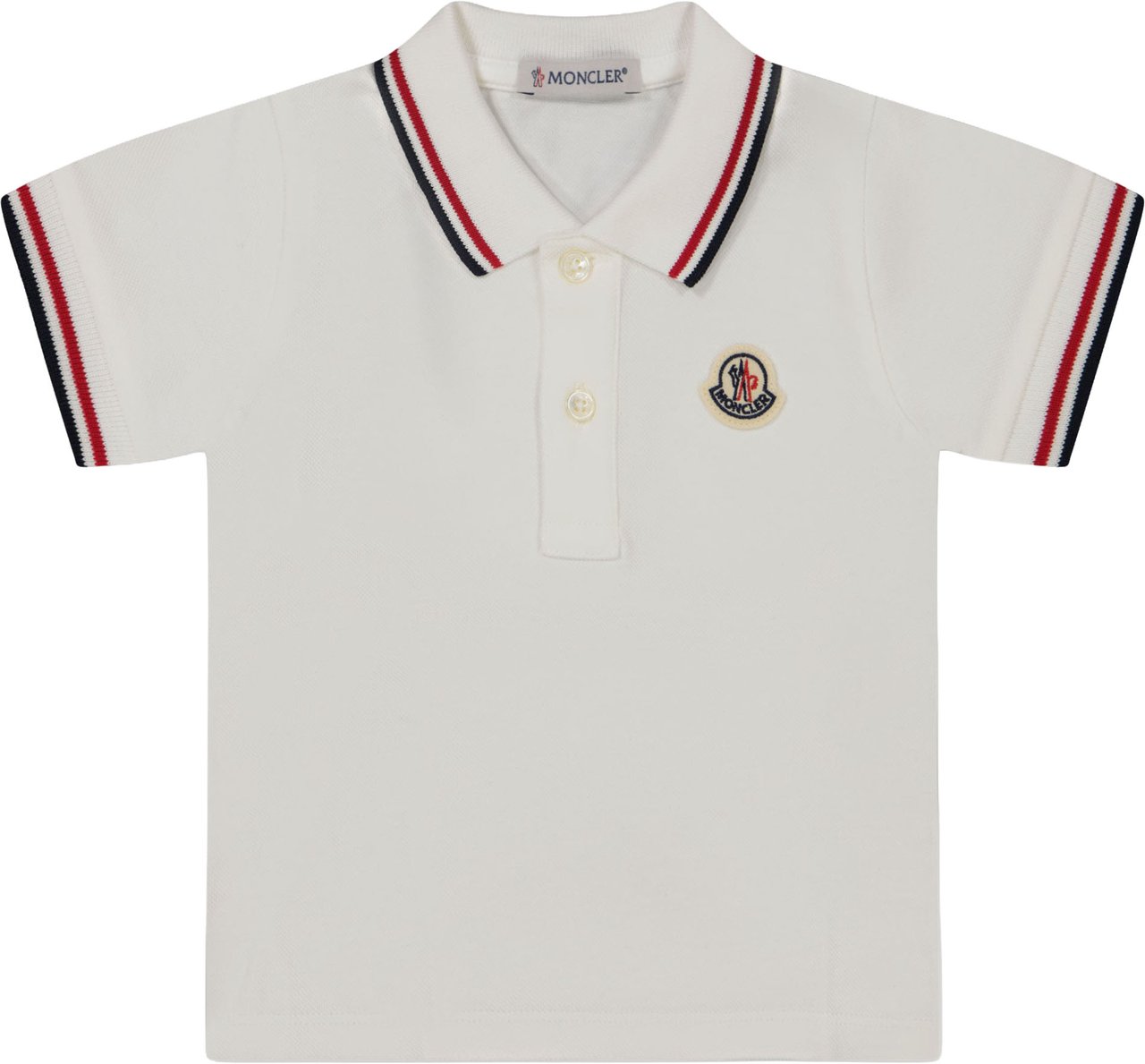 Moncler Baby Jongens Polo In Wit Wit