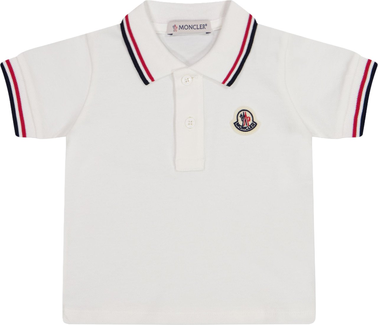 Moncler Baby Jongens Polo In Wit Wit
