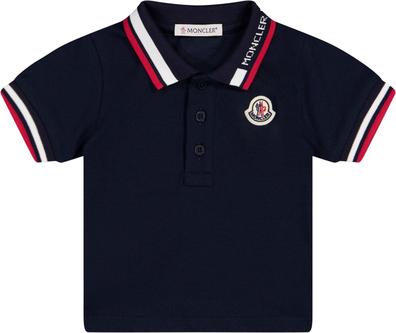 Moncler Baby Jongens Polo In Navy Blauw