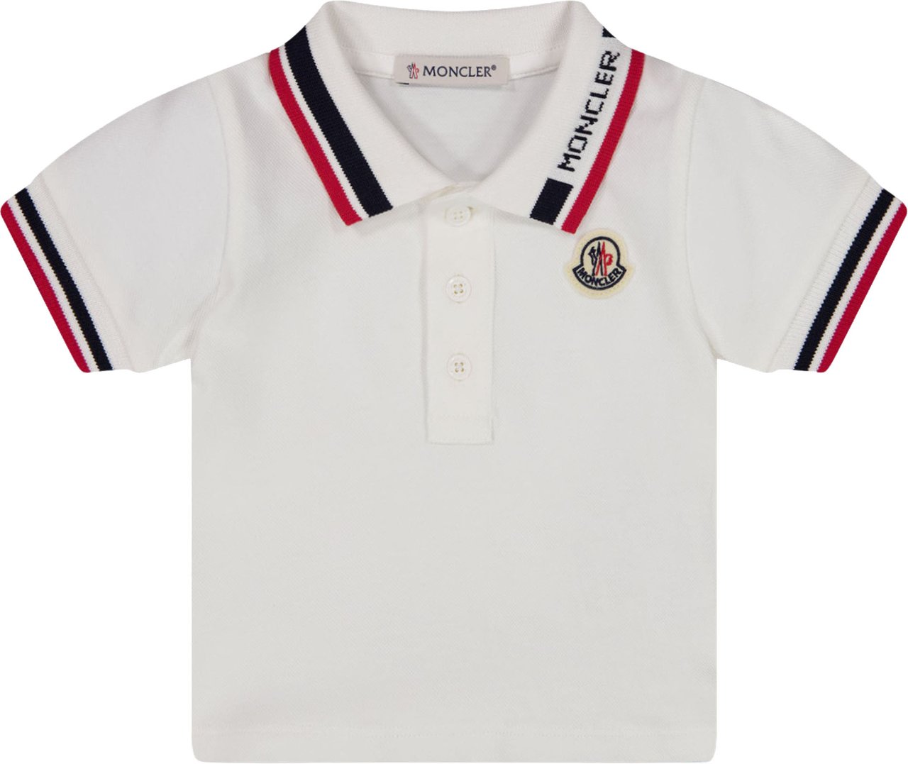 Moncler Baby Jongens Polo In Wit Wit