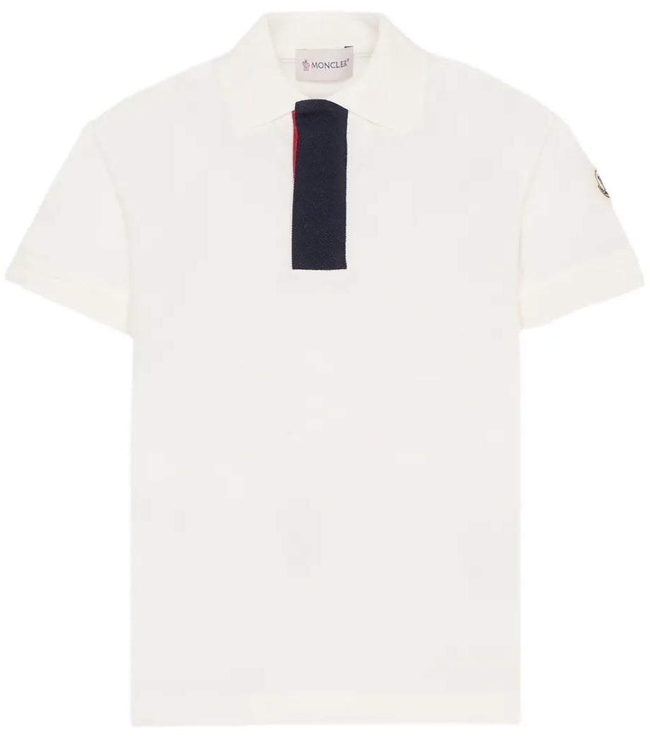 Moncler Kinder Jongens Polo In Wit Wit