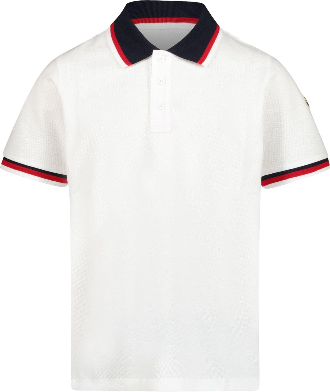 Moncler Kinder Jongens Polo In Wit Wit