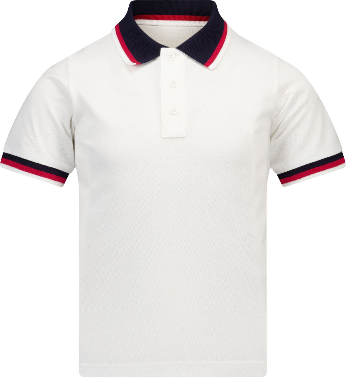 Moncler Kinder Jongens Polo In Wit Wit