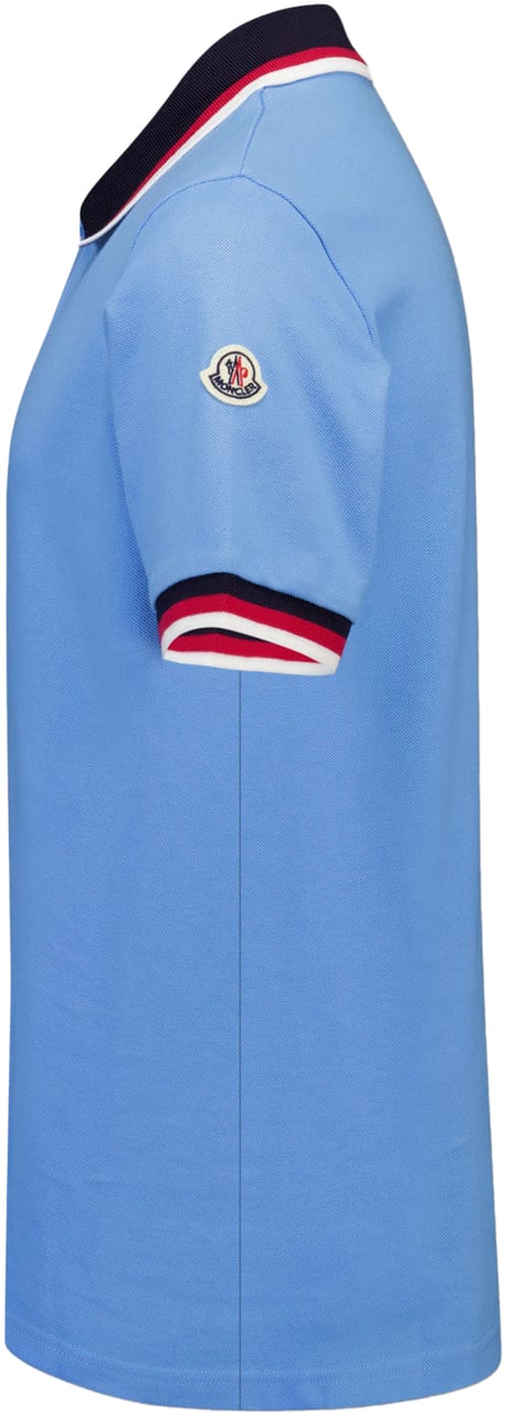 Moncler Moncler Kinder Jongens Polo In Licht Blauw Blauw