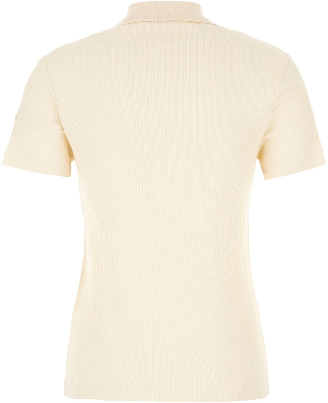 Moncler Moncler Cream cotton blend polo shirt Geel