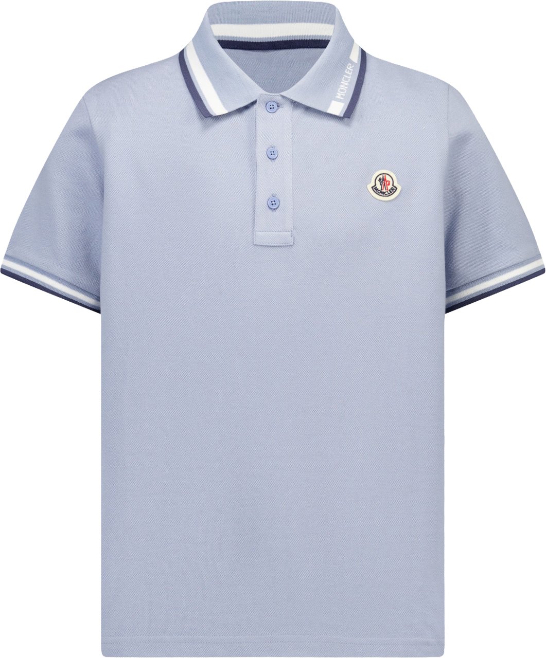 Moncler Kinder Jongens Polo In Licht Blauw Blauw