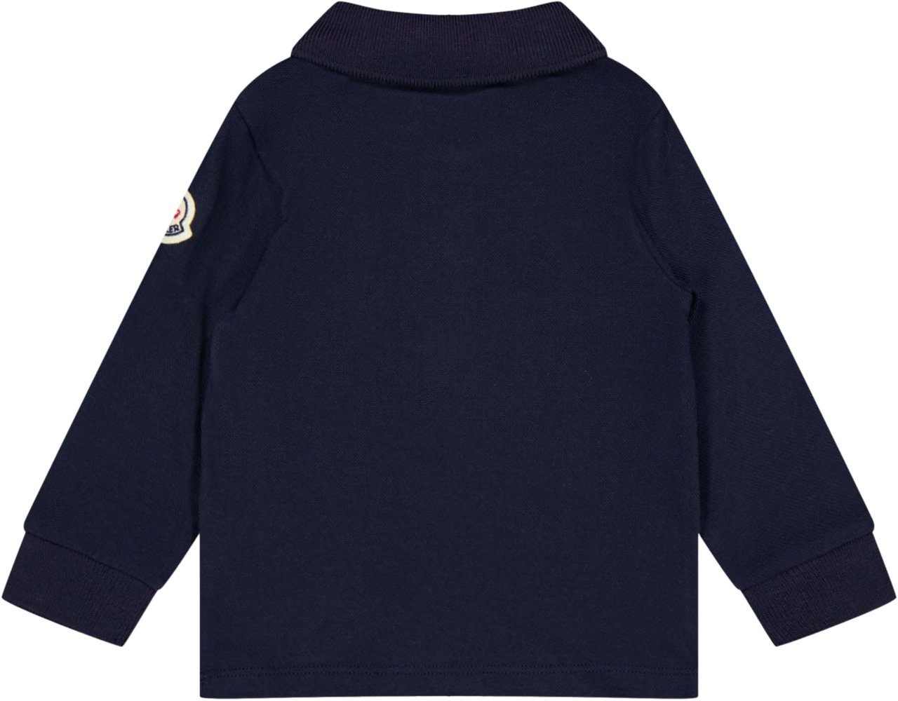 Moncler Moncler Baby Jongens Polo In Navy Blauw