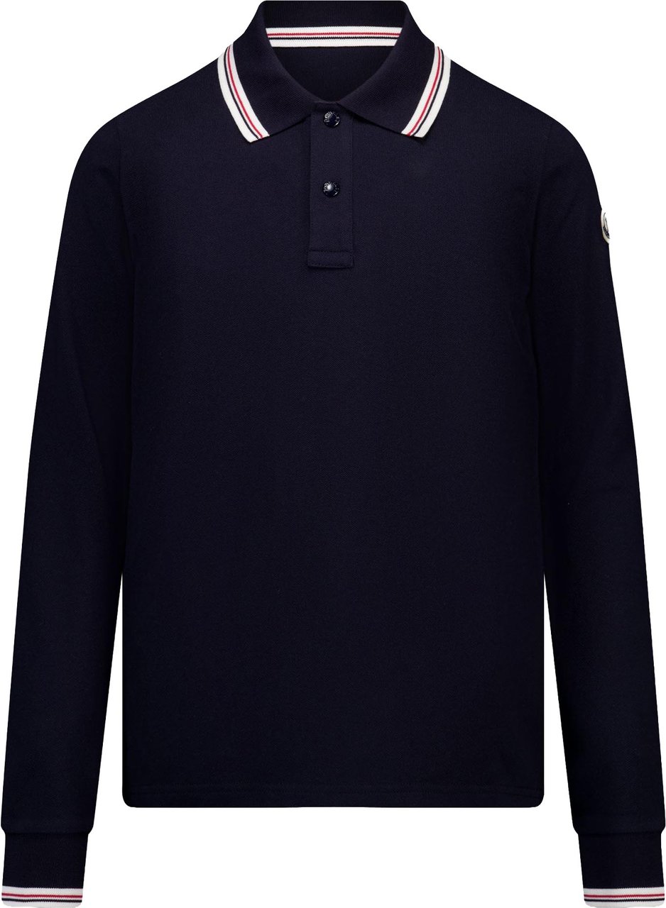 Moncler Kinder Jongens Polo In Navy Blauw