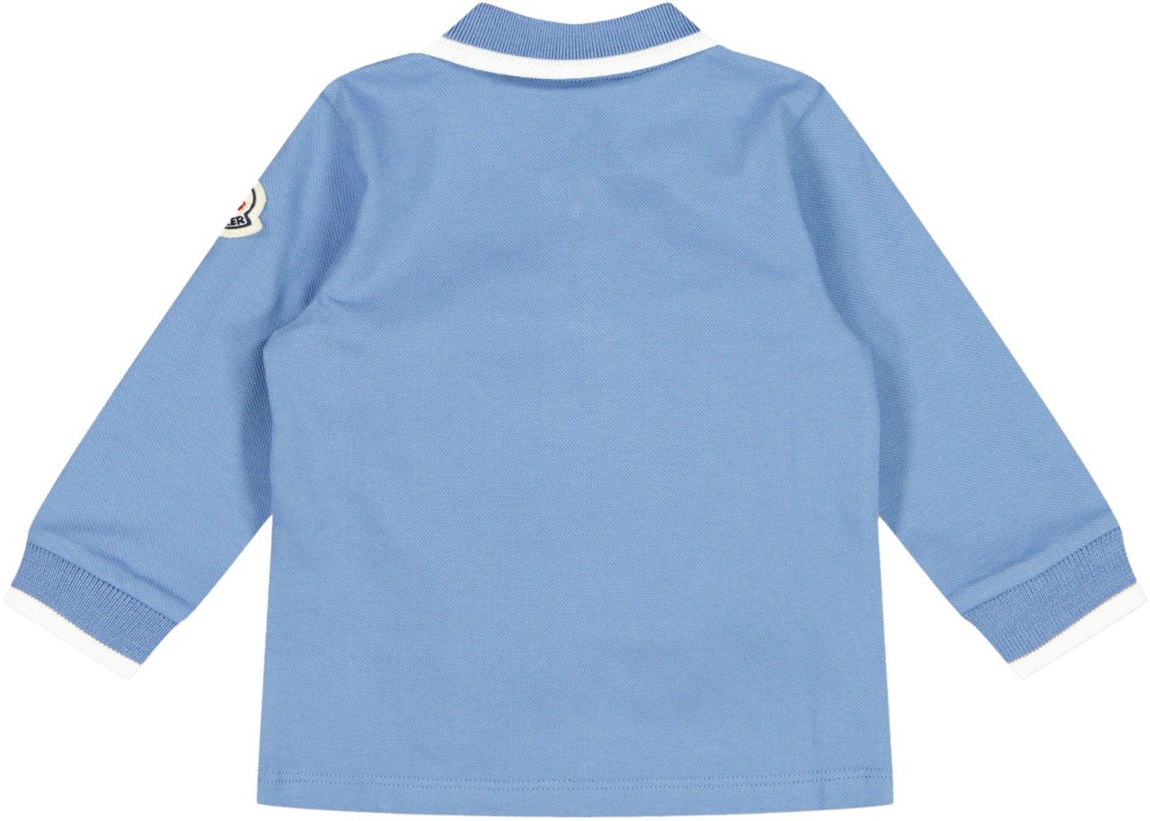 Moncler Moncler Baby Jongens Polo In Licht Blauw Blauw