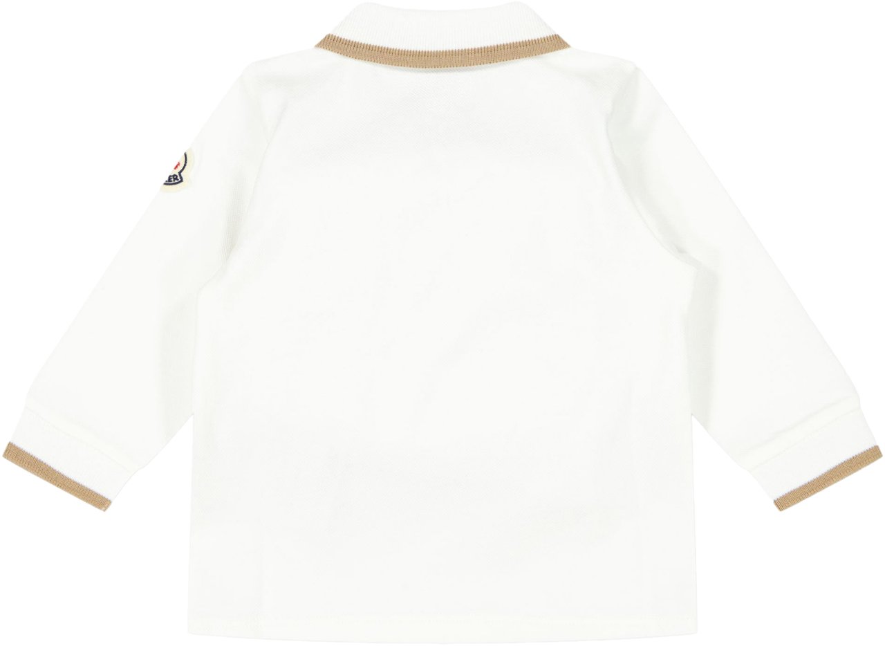 Moncler Moncler Baby Jongens Polo In Off White Wit
