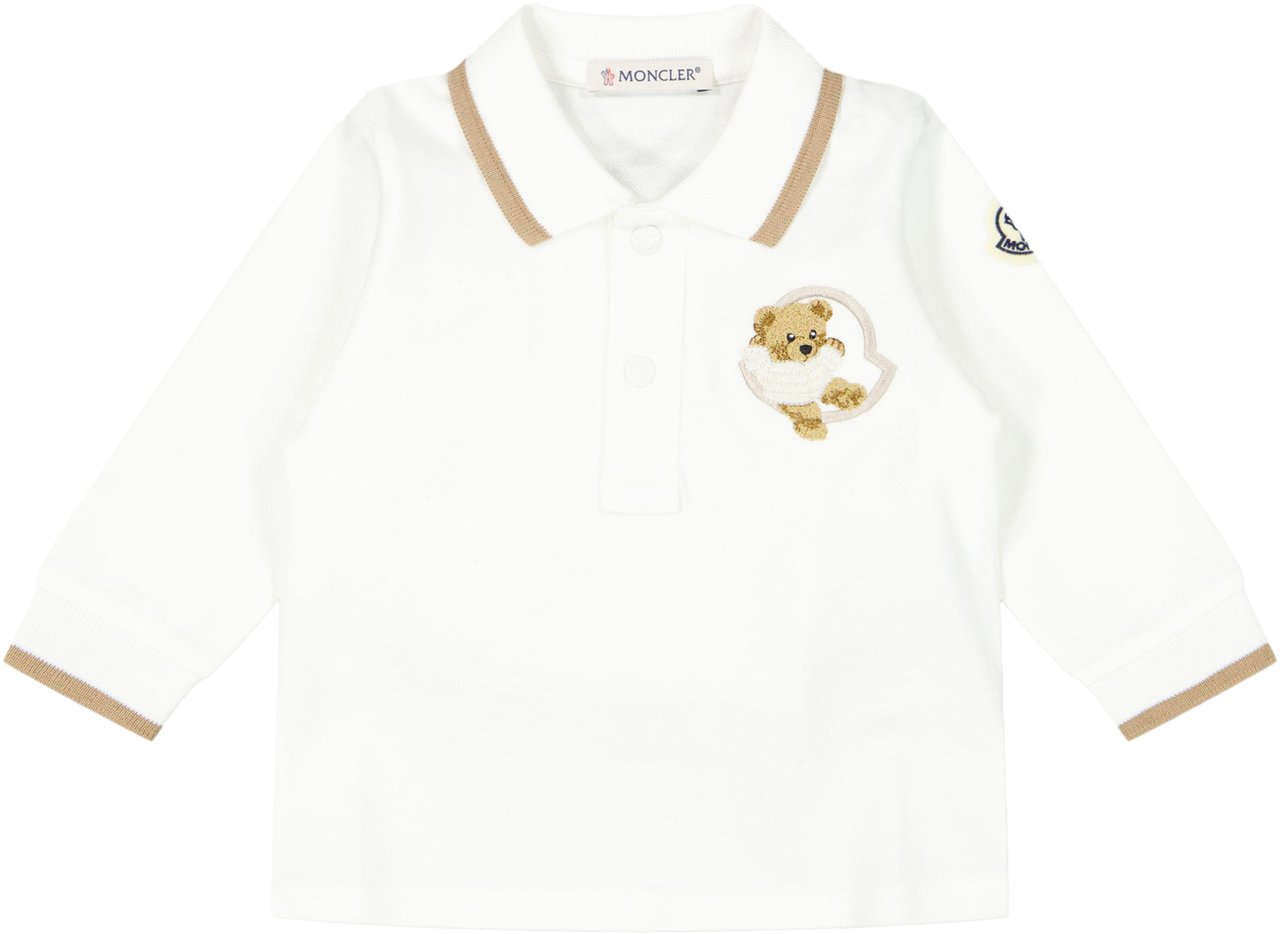 Moncler Moncler Baby Jongens Polo In Off White Wit