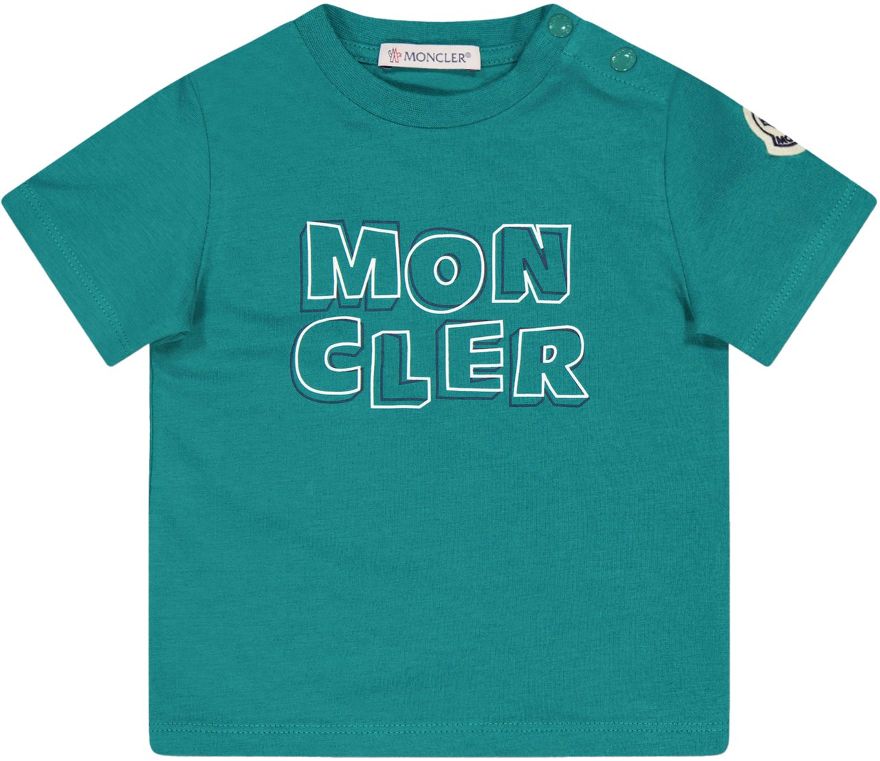 Moncler Moncler Baby Jongens T-Shirt In Groen Groen