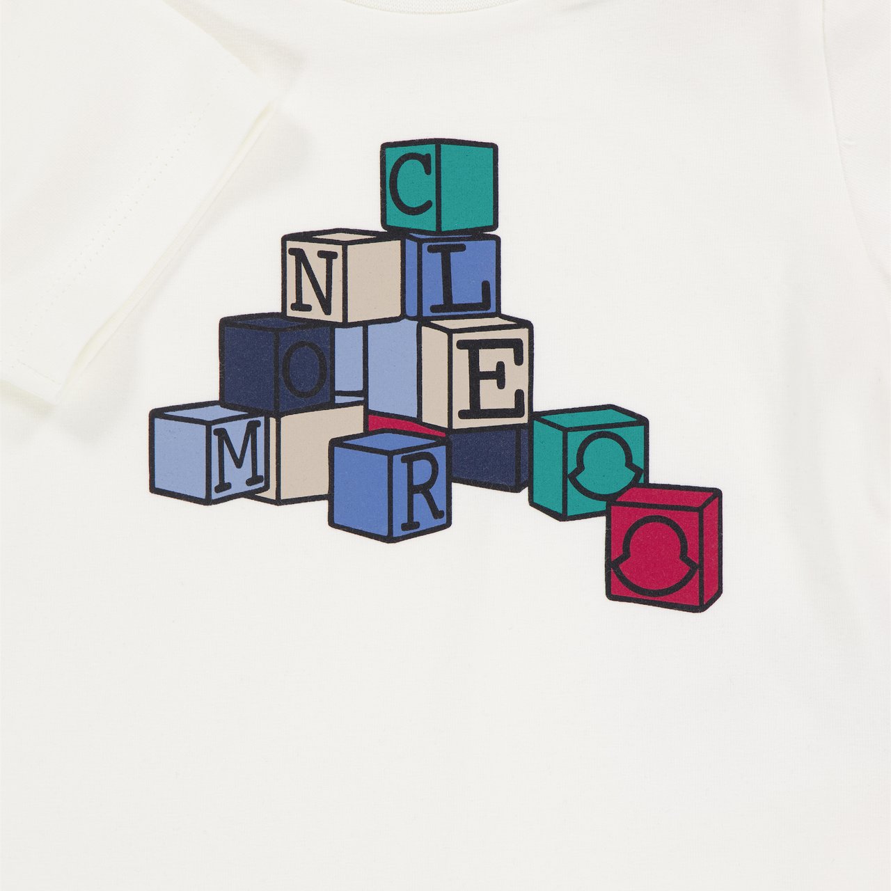 Moncler Moncler Baby Jongens T-Shirt In Wit Wit