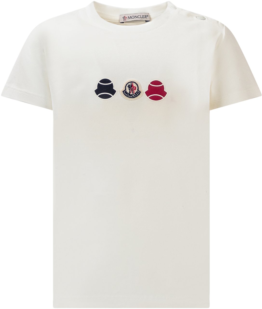 Moncler T-Shirt con Logo Wit
