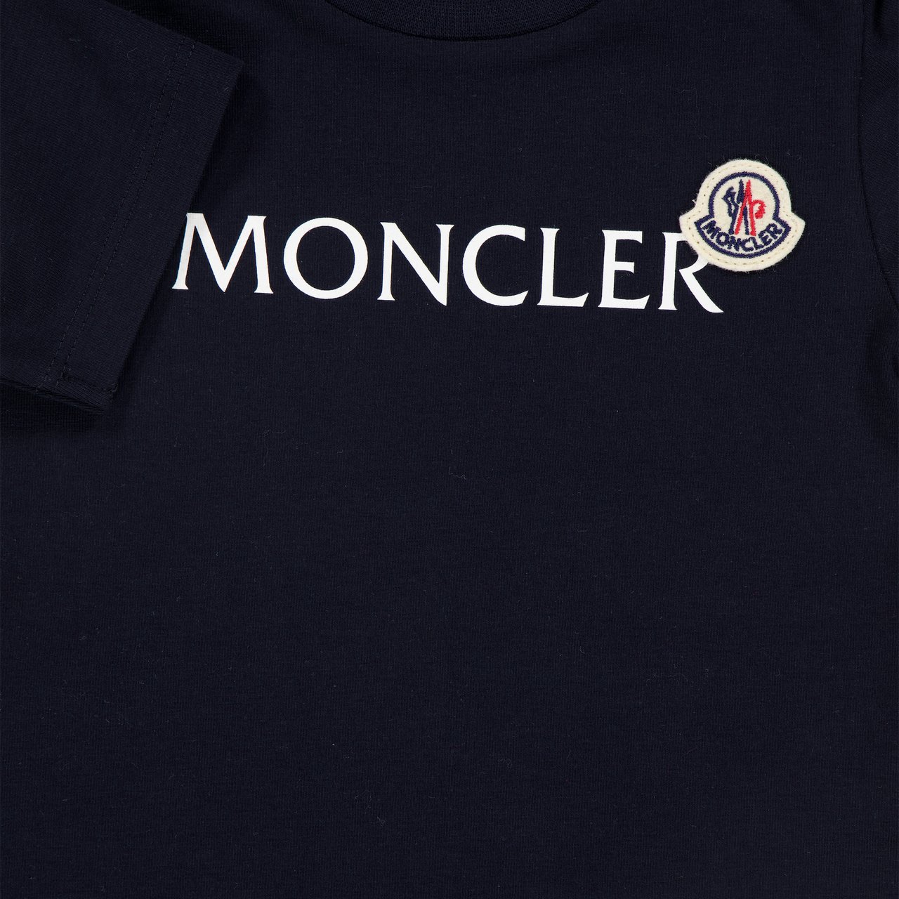 Moncler Baby Jongens T-Shirt In Navy Blauw