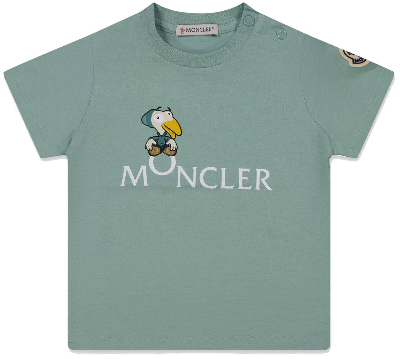 Moncler Moncler Baby Unisex T-Shirt In Mint Groen