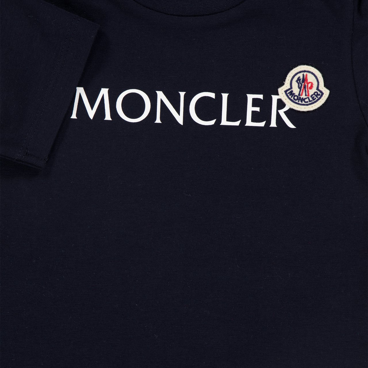 Moncler Moncler Baby Jongens T-Shirt In Navy Blauw