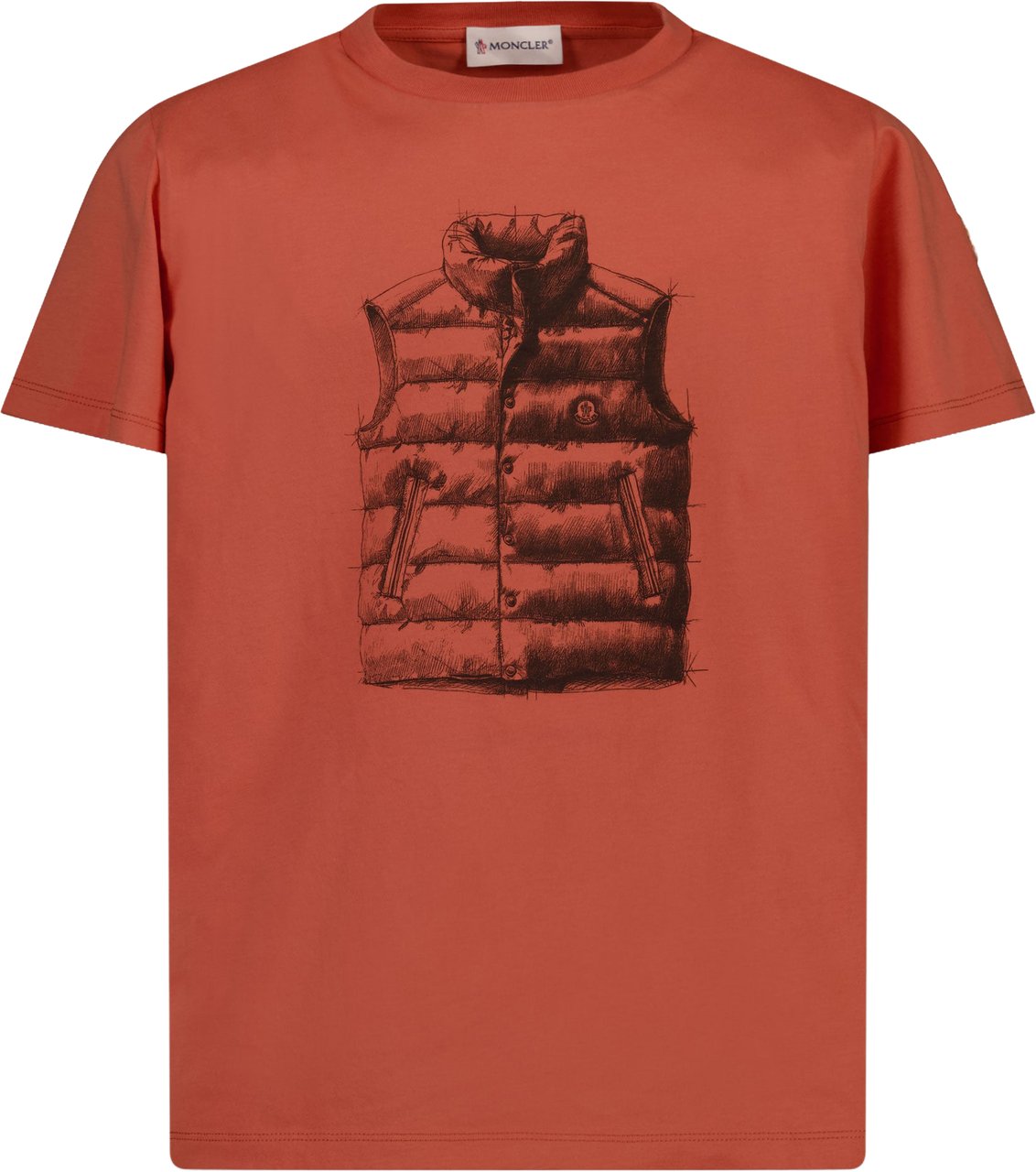 Moncler Kinder Jongens T-Shirt In Oranje Oranje