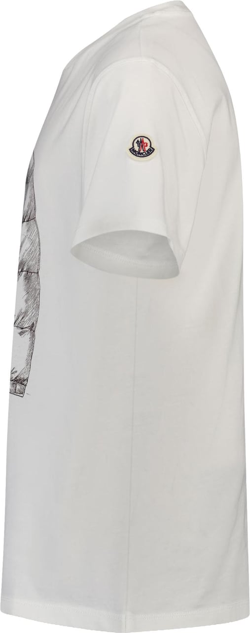 Moncler Kinder Jongens T-Shirt In Wit Wit
