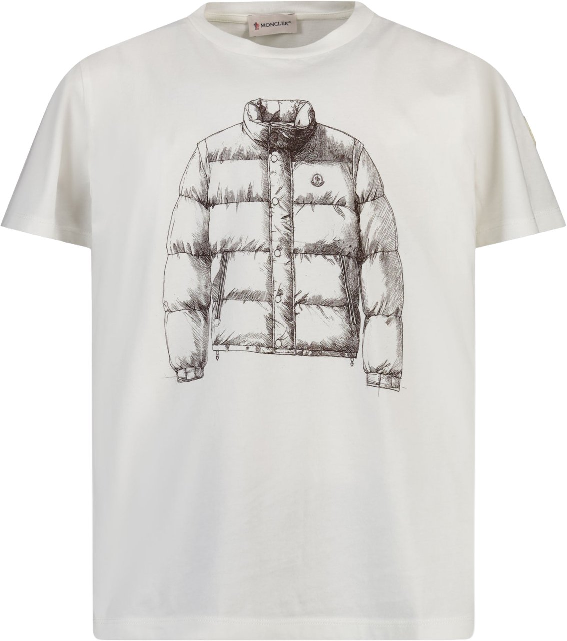 Moncler Kinder Jongens T-Shirt In Wit Wit