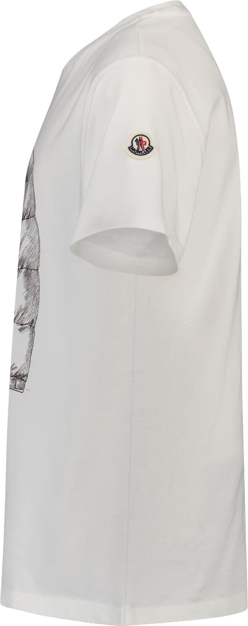 Moncler Kinder Jongens T-Shirt In Wit Wit