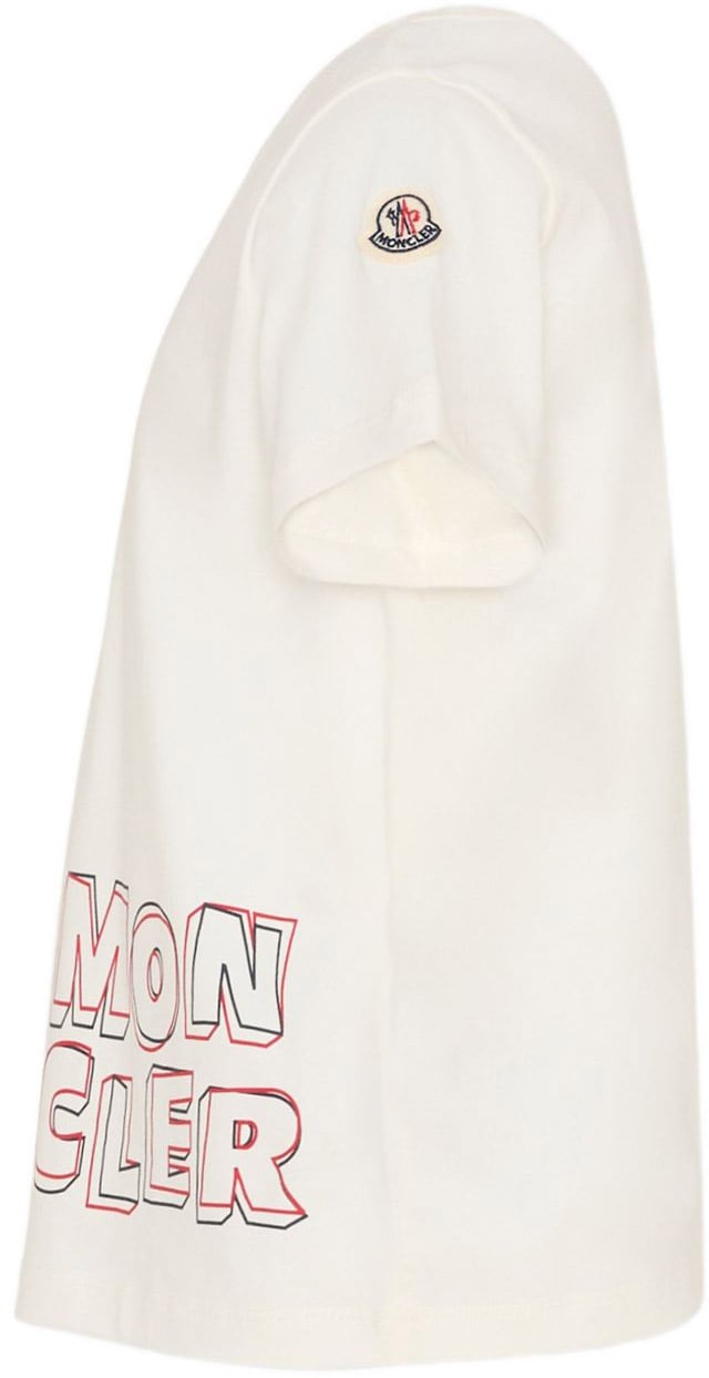 Moncler Kinder Jongens T-Shirt In Wit Wit