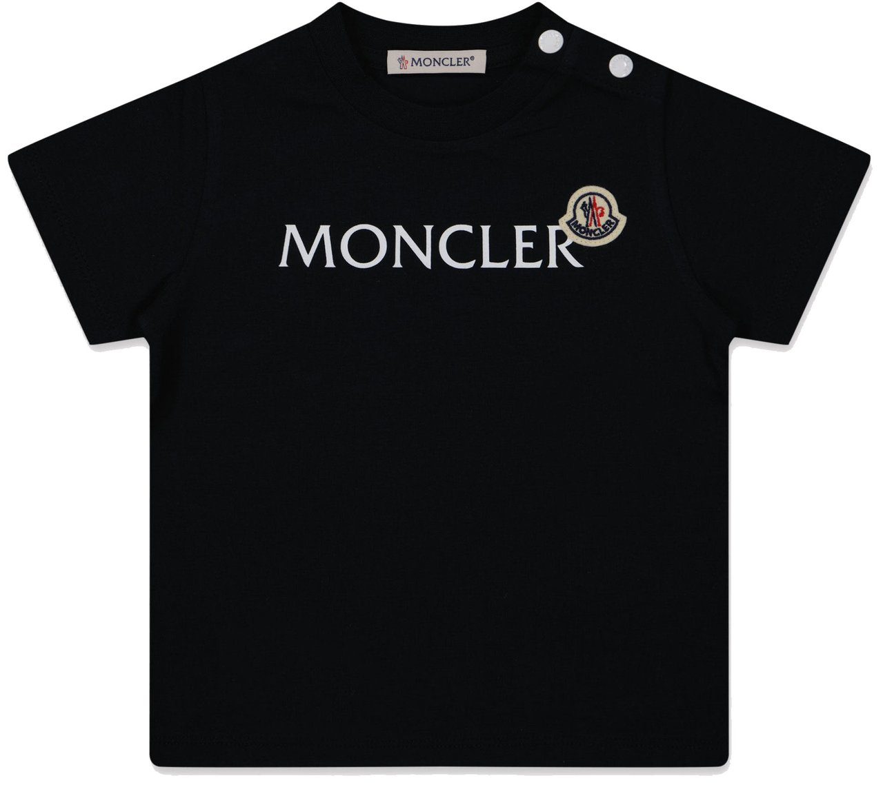 Moncler Moncler Baby Jongens T-Shirt In Navy Blauw
