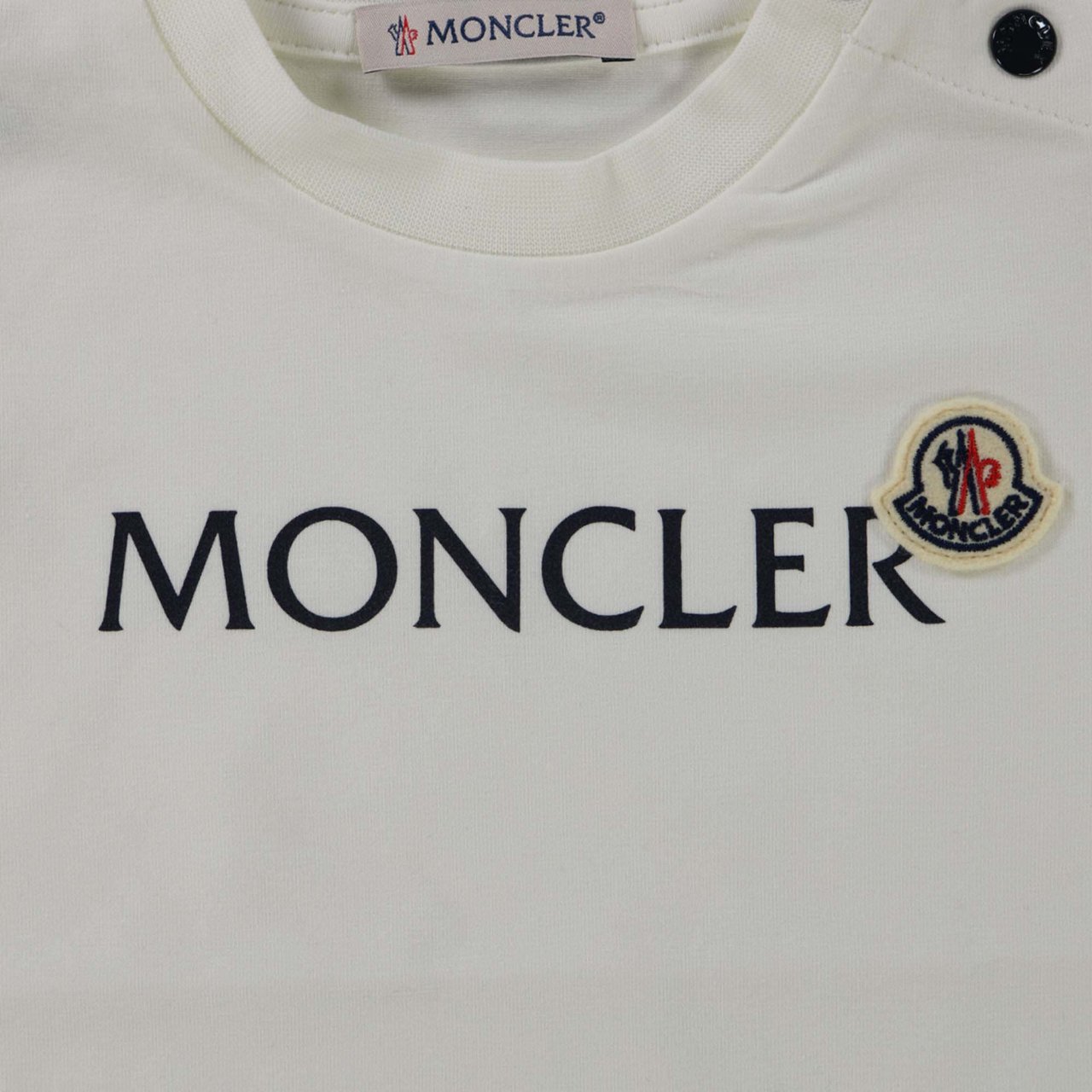 Moncler Moncler Baby Jongens T-Shirt In Wit Wit