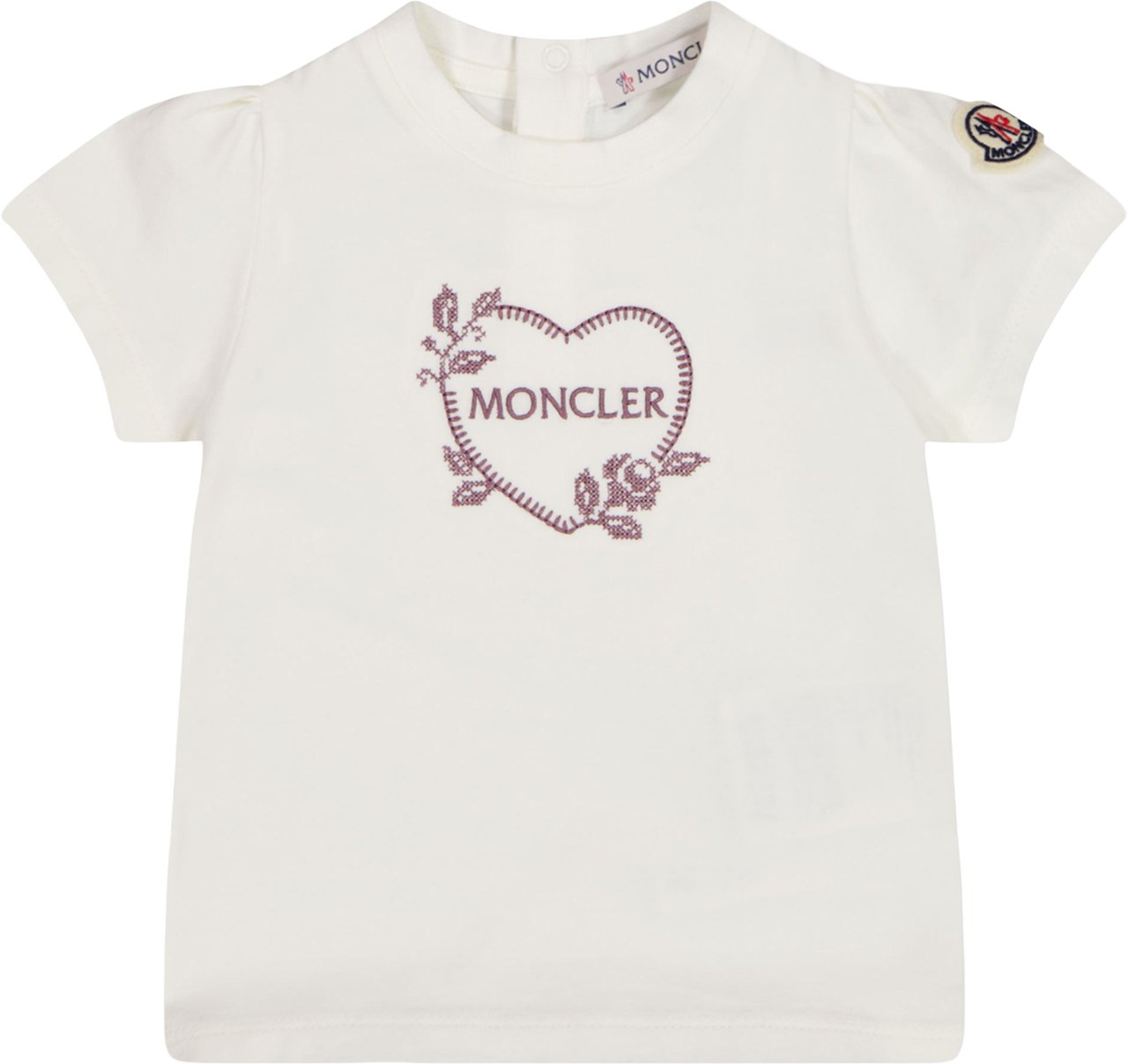 Moncler Baby Meisjes T-Shirt In Wit Wit
