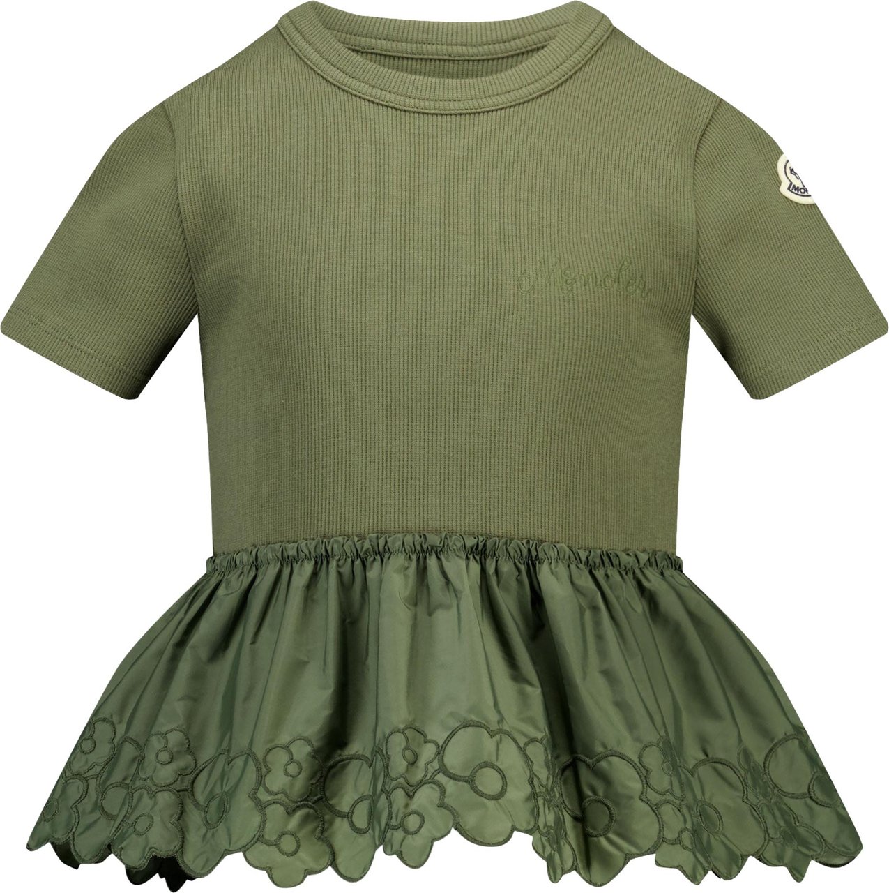 Moncler Kinder Meisjes T-shirt In Army Groen