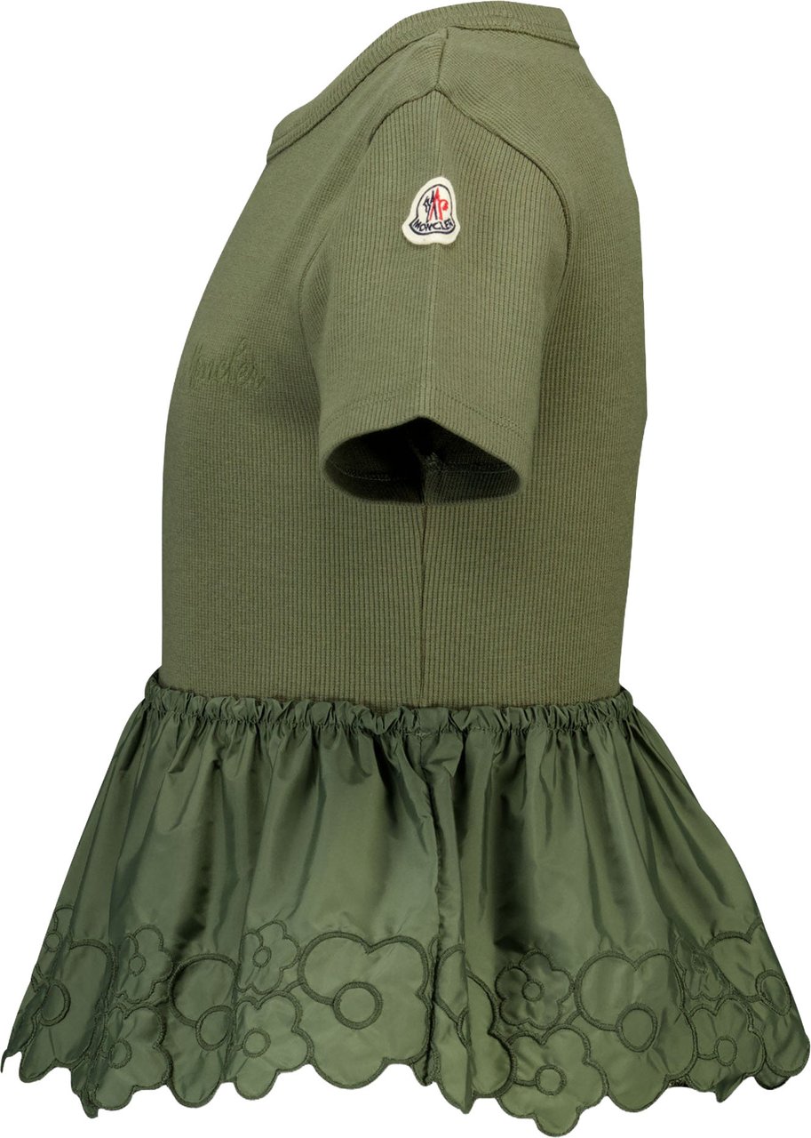Moncler Kinder Meisjes T-shirt In Army Groen