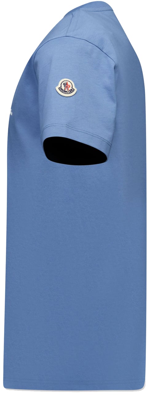 Moncler Moncler Kinder Jongens T-Shirt In Licht Blauw Blauw