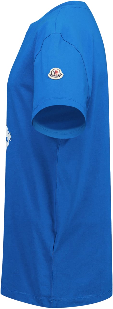 Moncler Moncler Kinder Jongens T-Shirt In Turquoise Blauw