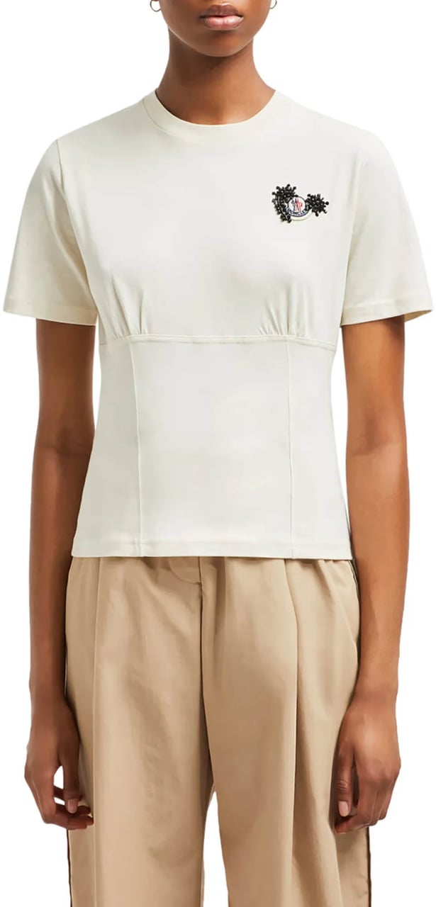 Moncler Hand-beaded Logo T-shirt Wit