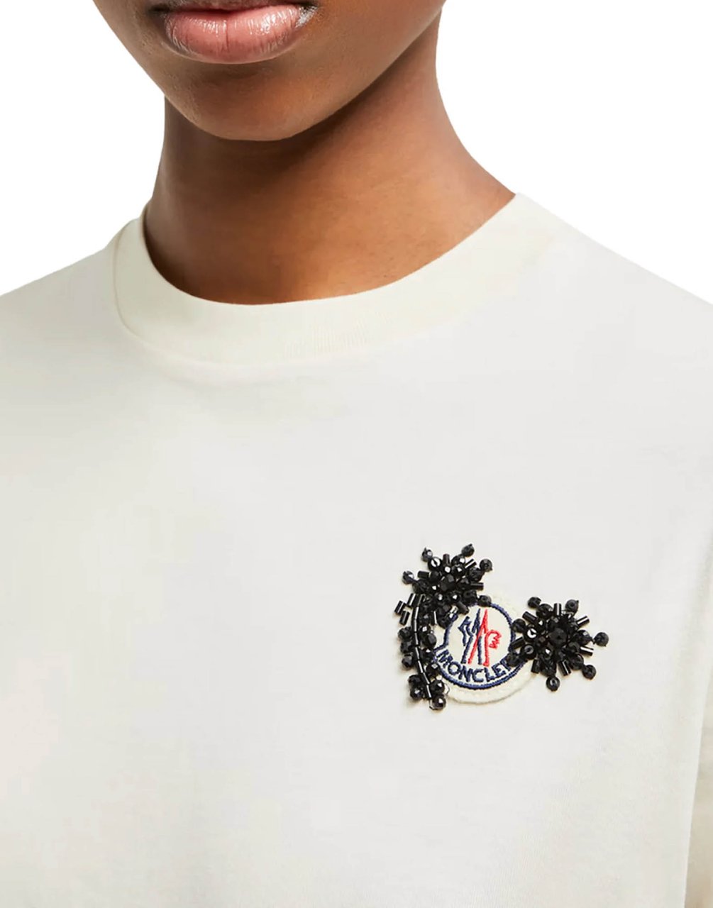 Moncler Hand-beaded Logo T-shirt Wit