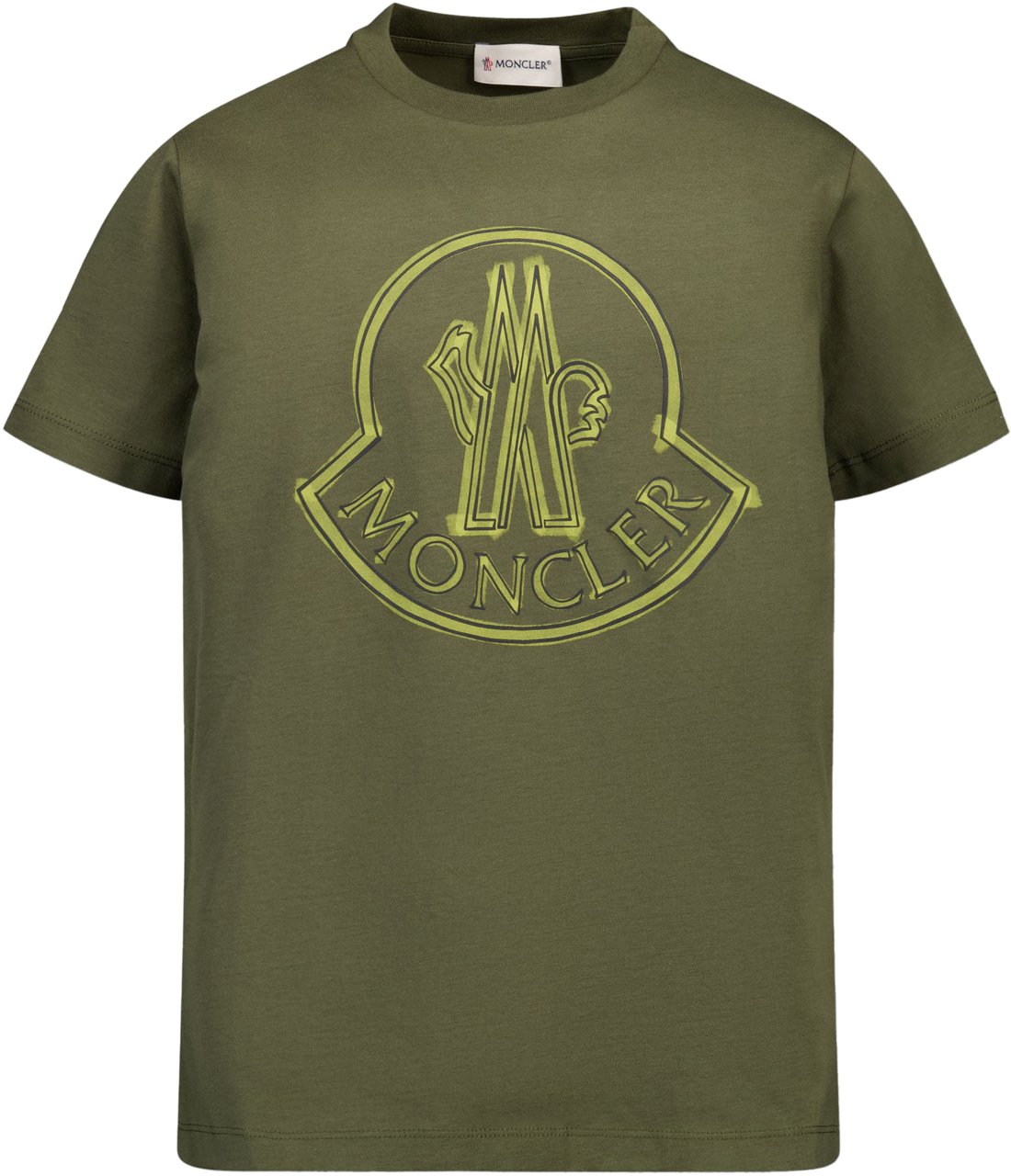 Moncler Moncler Kinder Jongens T-Shirt In Donker Groen Groen