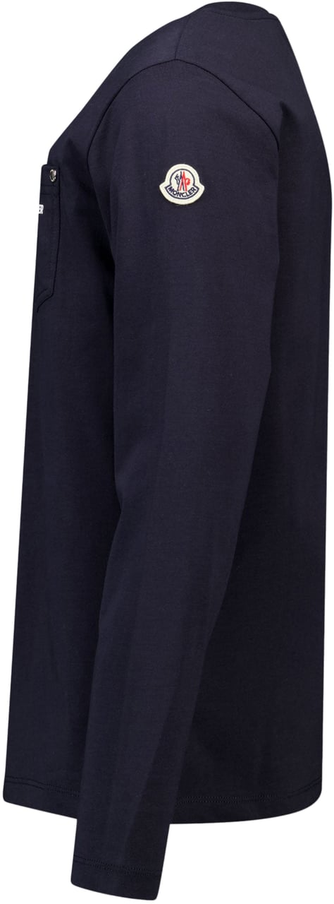 Moncler Moncler Kinder Jongens T-Shirt In Navy Blauw