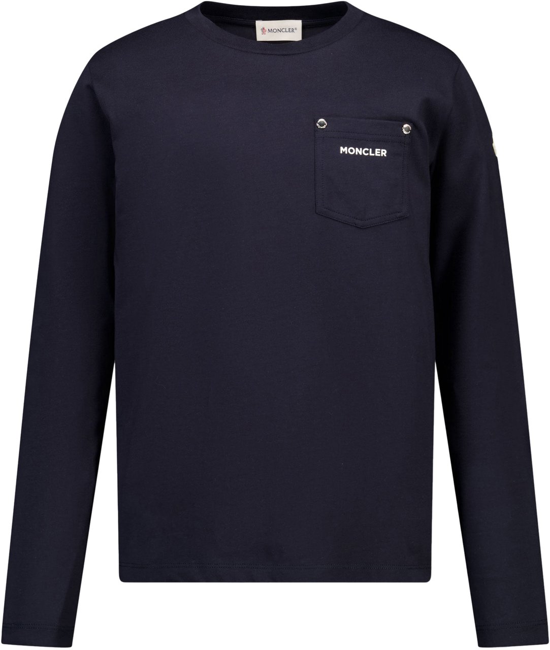 Moncler Moncler Kinder Jongens T-Shirt In Navy Blauw