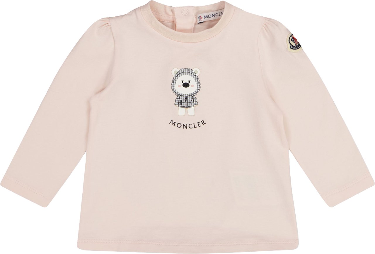 Moncler Baby Meisjes T-Shirt In Licht Roze Roze